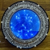 luna_leaf: lighted blue center, laser engraved outer ring with Stargate symbols (Stargate SG1)