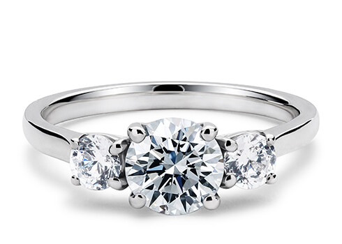 Roma in Oro blanco (9k) set with a Redondo cut diamante.