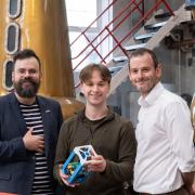 Dr Giles Bailet (left) is helping Scottish and Japanese students develop a scientific whisky cubesat (University of Glasgow)