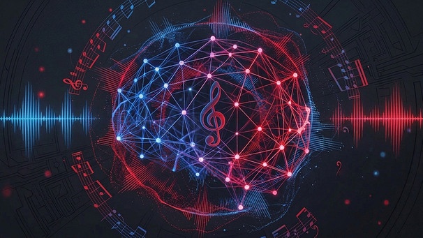 Symbolbild KI und Musik, erzeugt mit Künstlicher Intelligenz | Bild: BR