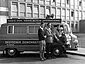 Werbewagen des RBI mit Helmut Fielkow, Günter Höhne und Frank Narten in Berlin 1971