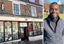 Right: Bishop's Waltham Post Office. Left: Donald Iro