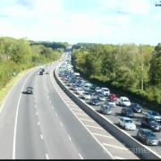 All lanes stopped due to multi-vehicle crash on M3 - Live updates