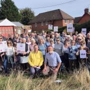 Residents and councillors at Droxford Fire Station