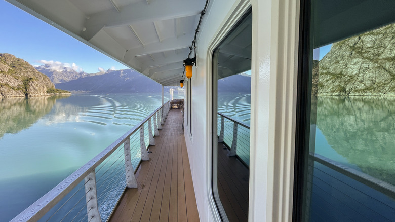 Views from the side deck on a cruise ship, Alaska