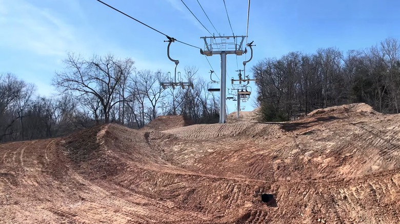 Chairlift at OZ Trails Bike Park, Arkansas