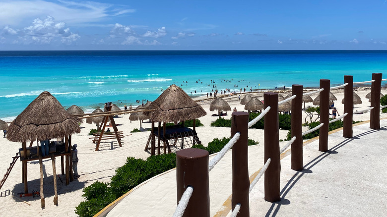 A view of Dolphin Beach in Cancun