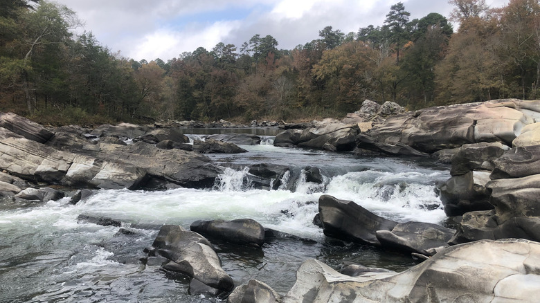 The Cossatot River running through Cossatot River State Park in Arkansas