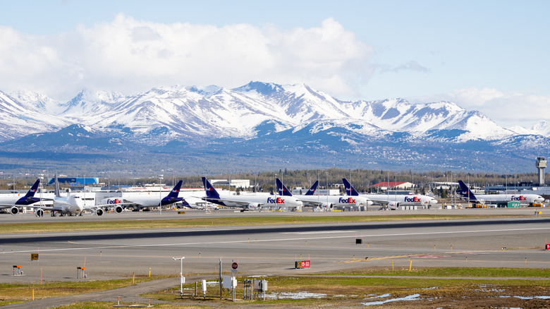 Cargo planes at Ted Stevens International Airport, Anchorage, Alaska