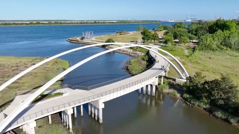 Riverfront Park bridge in North Charleston, South Carolina