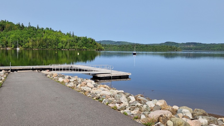 View of Meenan's Cove Beach on the Kennebecasis River