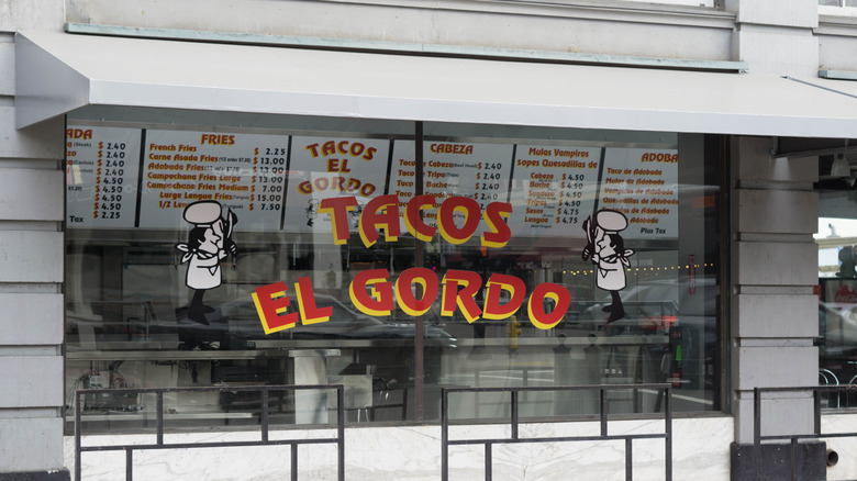 Tacos El Gordo storefront in San Diego