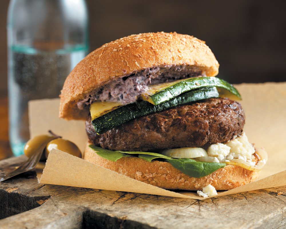 Greek beef burger