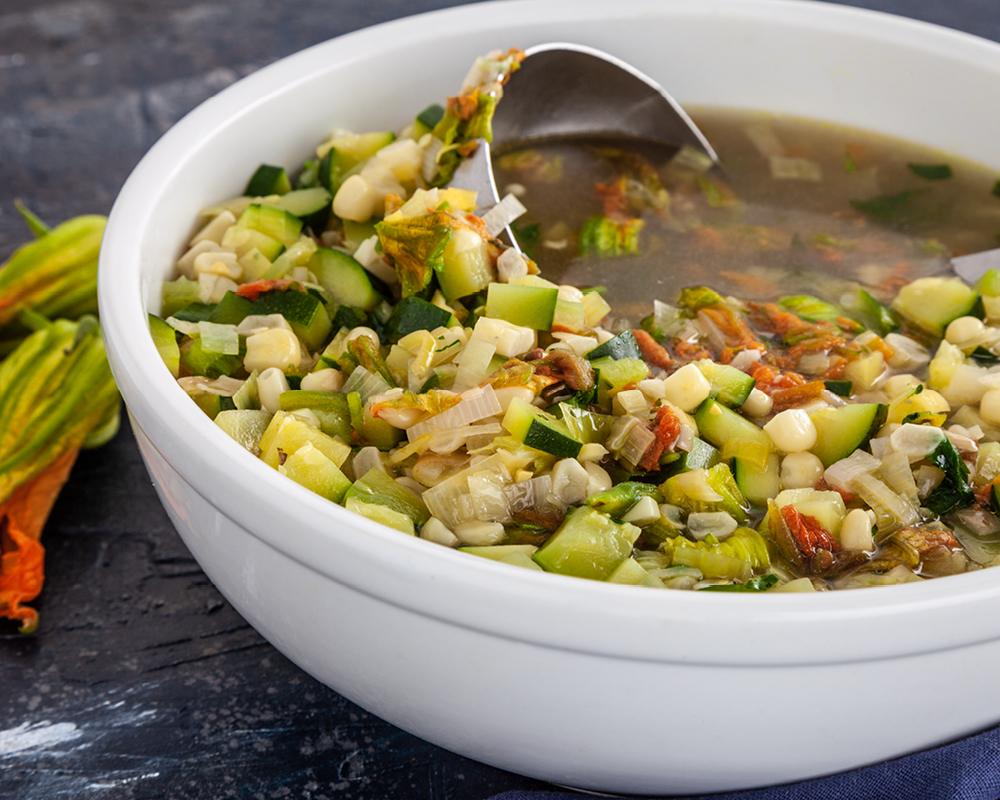 Sopa de Flor de Calabaza (Squash Blossom Soup)