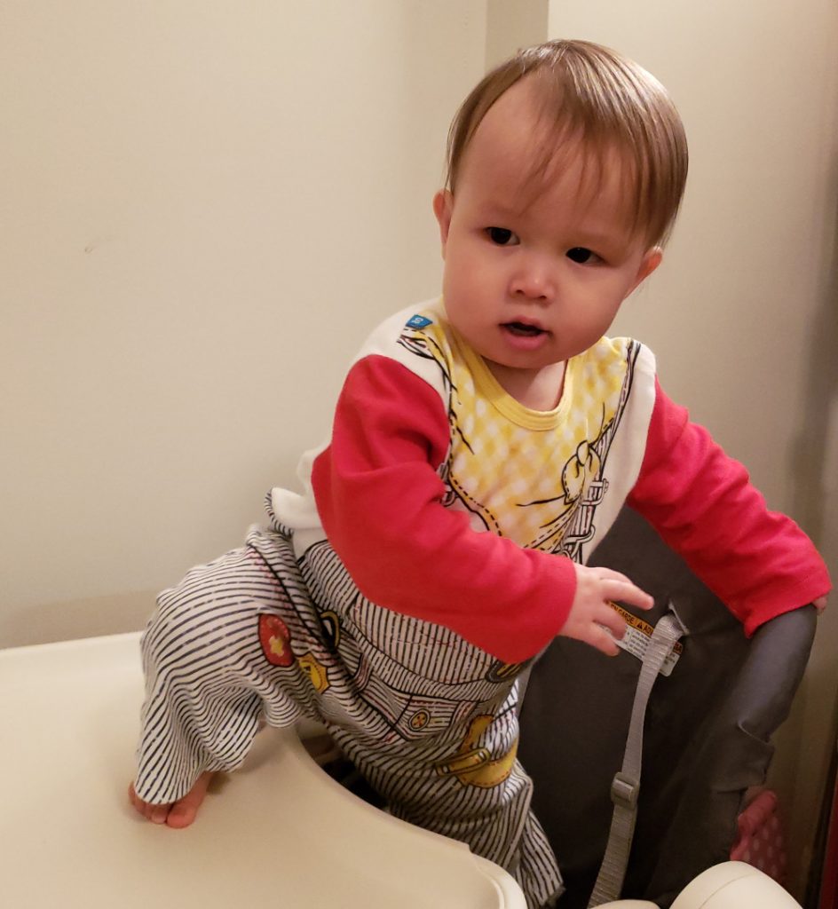 Photo of my darling daughter taking a bold step into the future, January 1, 2021