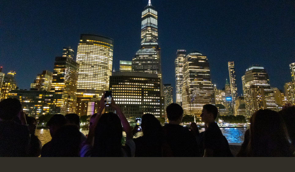 NYC skyline at night