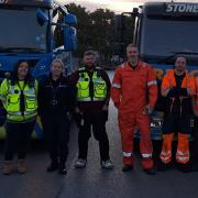 The team involved in a recent day of action for Bradford Council, including enforcement officers tackling offences affecting the cleanliness and appearance of the area.