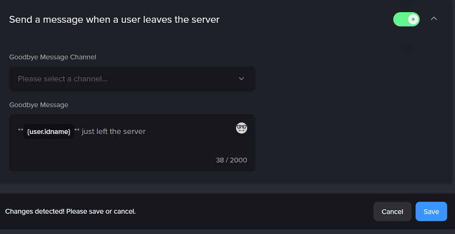 goodbye-message-options