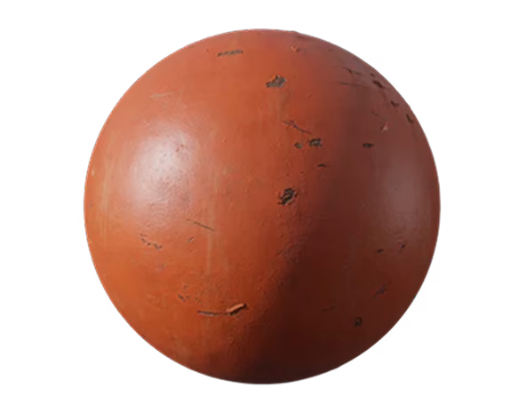 Red Painted Metal