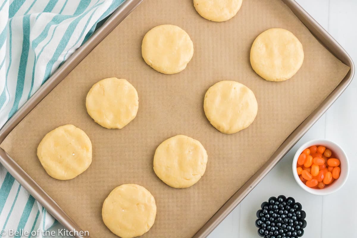 cookie dough on a sheet pan