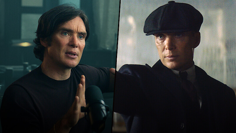 Cillian Murphy and Thomas Shelby share a split screen