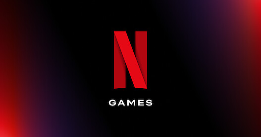 Netflix N over the word Games, on a red and black background.