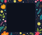Floral Spring Border Background