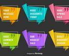 Set Of 6 Promotional Paper Labels