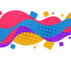 Colorful Geometric Wave Background