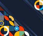Colorful Abstract Background with Flat Color