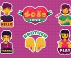 Sign Language Sticker Pack
