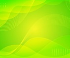 Abstract Green Background with Dynamic Curves