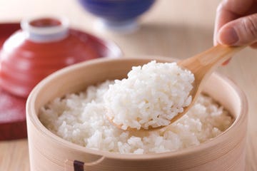 Steamed Rice in Wooden Tub Steamed Rice in Wooden Tub