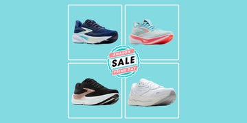 Grid of four Brooks running shoes on Amazon Prime Day sale. Grid of four Brooks running shoes on Amazon Prime Day sale.