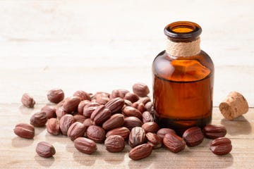 Jojoba oil in the glass bottle jojoba oil benefits