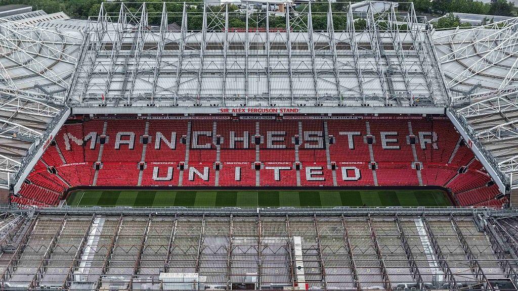 View of Manchester United's Old Trafford stadium from above