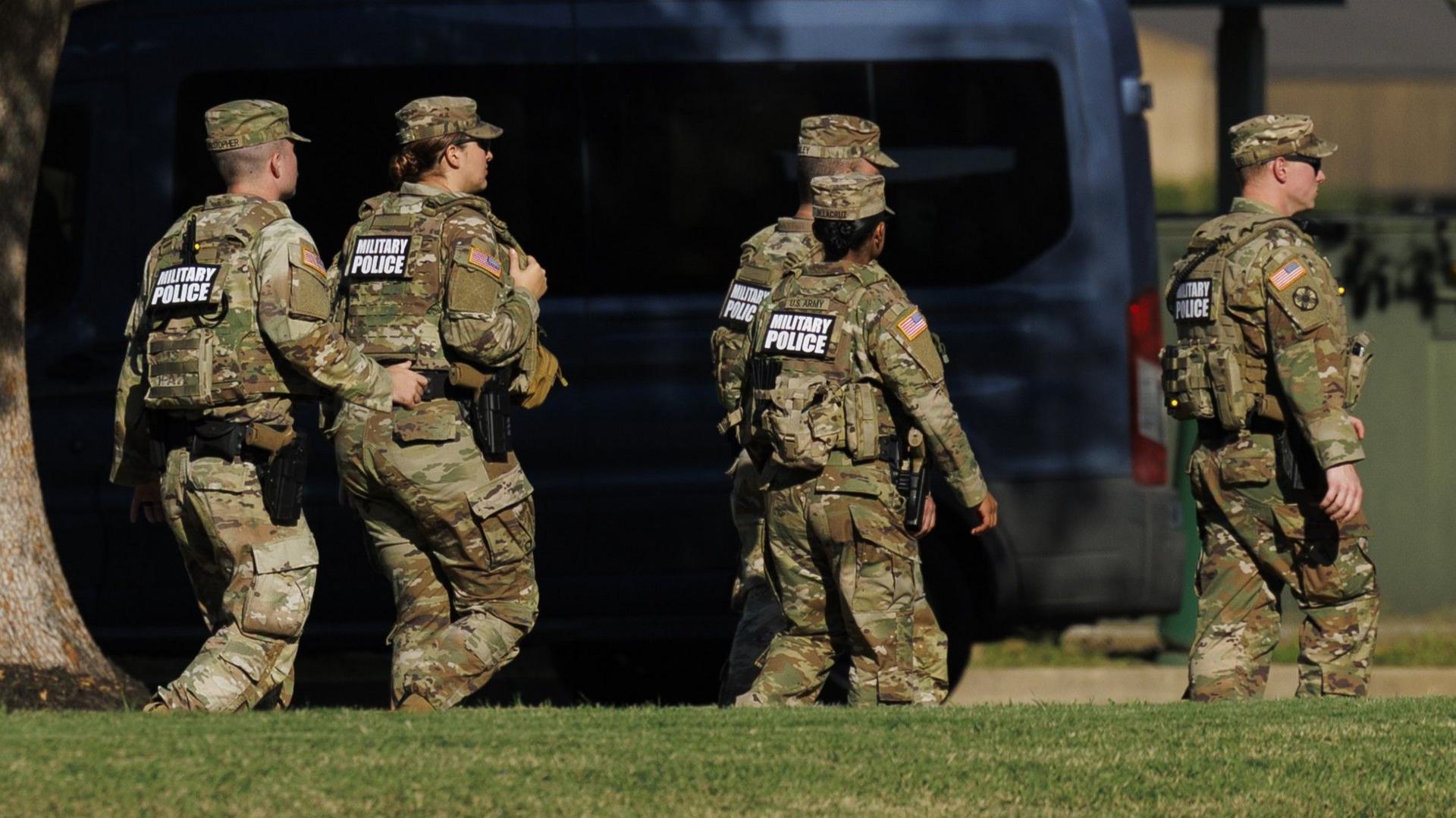 National Guard members patrolling the streets in Memphis