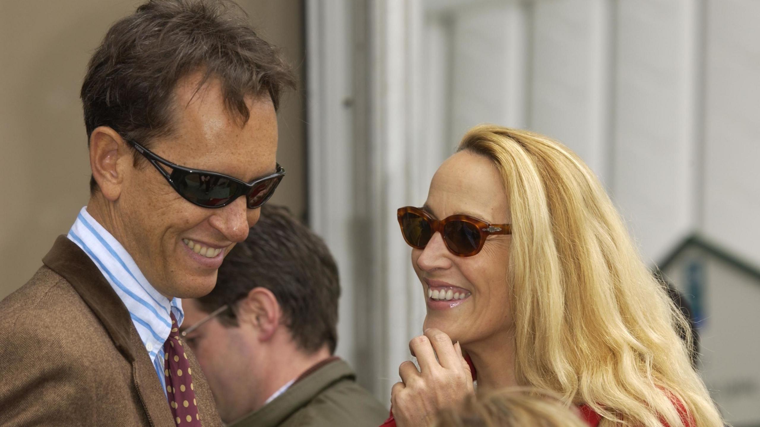 Richard E Grant and Jerry Hall attending the Chelsea Flower Show