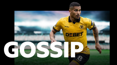 Graphic showing a photo of Joao Gomes and the caption: Gossip