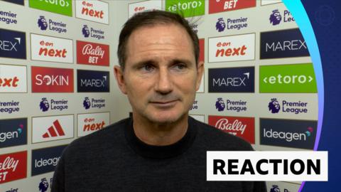 Coventry City manager Frank Lampard during his post-match interview with BBC Sport