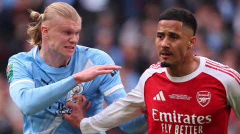 Erling Haaland and William Saliba