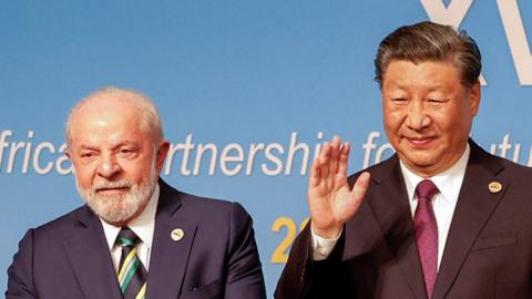 President of Brazil Luiz Inacio Lula da Silva and President of China Xi Jinping