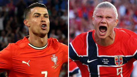 Cristian Ronaldo and Erling Haaland