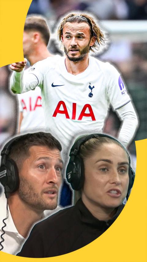 Joel Ward & Steph Houghton with James Maddison behind
