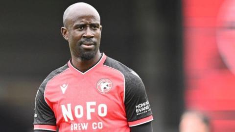 Albert Adomah appearing for Walsall in Saturday's 2-0 win at home to Port Vale