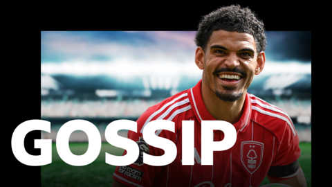 BBC Gossip graphic featuring an image of Nottingham Forest's Morgan Gibbs-White