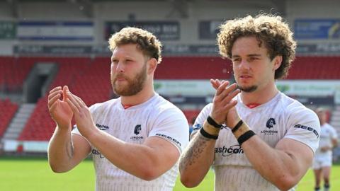 London Bronco's Lewis Bienek and Elliot Wallis