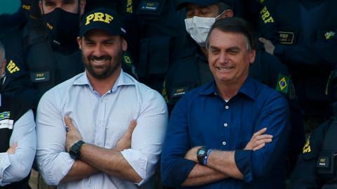 Eduardo Bolsonaro and Jair Bolsonaro