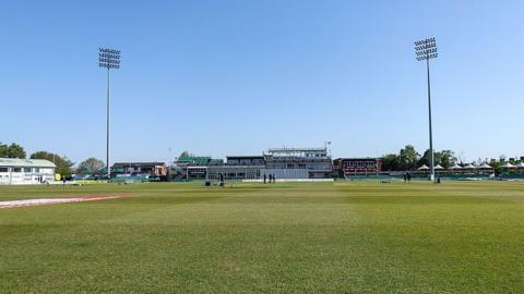 A general view across the pitch at Grace Road on a sunny day