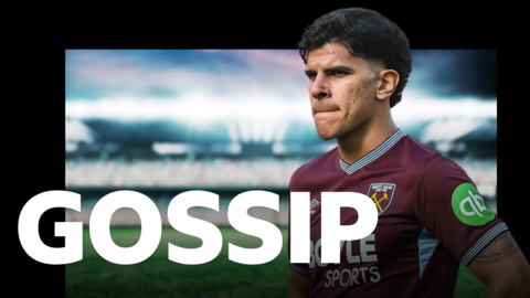 BBC Gossip graphic featuring an image of West Ham's Mateus Fernandes